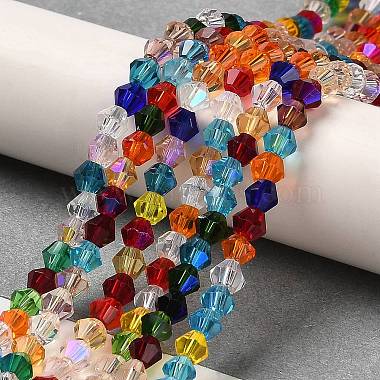 Transparent Electroplate Glass Beads Strands(GLAA-F029-4mm-D29)-4