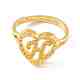 Real 18K Gold Plated Brass Alphabet Adjustable Rings(RJEW-M139-18H)-2