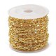 Real 18K Gold Plated Brass Flat Round & Bar Link Chains(CHC-C001-08G)-3