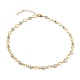 Brass Horse Eye Link Chain Necklaces(NJEW-JN03161-02)-1