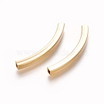 304 Stainless Steel Tube Beads, Square Hole, Golden, 45x4x4mm, Hole: 3x3mm(X-STAS-L226-057G-G)