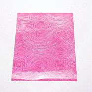 PU Heat Transfer Film, for Garment Accessories, Rectangle with Wood Grain Pattern, Hot Pink, 305x250x0.3mm(DIY-WH0260-24A)