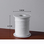 Cotton Candle Wicks, Unbleached Smokeless Candle Wicks, White, Spool: 5.8x6.7cm, 50m/roll(PW-WG83617-02)