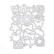 Carbon Steel Cutting Dies Stencils, for DIY Scrapbooking, Photo Album, Decorative Embossing Paper Card, Matte Stainless Steel Color, Mixed Shapes, 175x135x0.7mm(DIY-XCP0002-52MP-03)