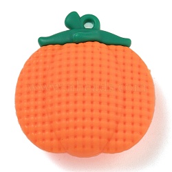 PVC Pendants, Vegetable, for Keychain, Pumpkin, 40x36x17.5mm, Hole: 3mm(FIND-R001-05D)