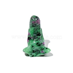 Natural Ruby in Zoisite Sculpture Display Decorations, for Home Office Desk, Goddess Gaia, 37mm(G-PW0004-61G)