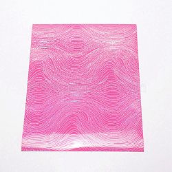 PU Heat Transfer Film, for Garment Accessories, Rectangle with Wood Grain Pattern, Hot Pink, 305x250x0.3mm(DIY-WH0260-24A)