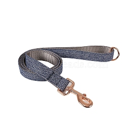 Nylon Strong Dog Leash, with Comfortable Padded Handle, Rose Gold Iron Clasp, for Small Medium and Large Dogs, Pet Supplies, Midnight Blue, 1250x20mm(PW-WG25675-18)