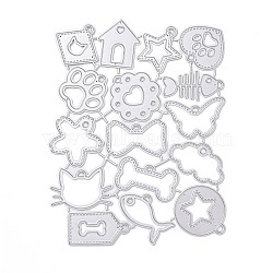 Carbon Steel Cutting Dies Stencils, for DIY Scrapbooking, Photo Album, Decorative Embossing Paper Card, Matte Stainless Steel Color, Mixed Shapes, 175x135x0.7mm(DIY-XCP0002-52MP-03)