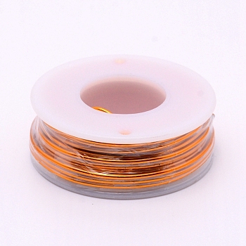 Round Aluminum Wire, with Spool, Orange, 15 Gauge, 1.5mm, 10m/roll