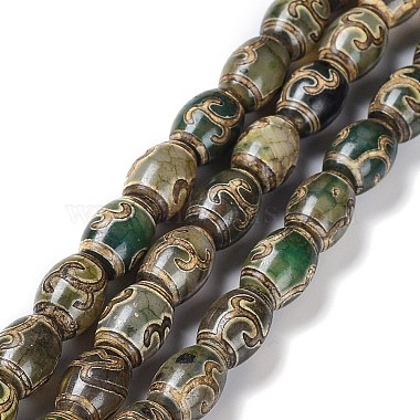Oval Tibetan Agate Beads