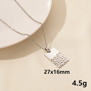 Rectangle Stainless Steel Necklaces