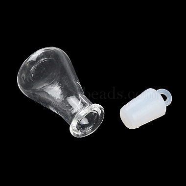Clear Glass Wishing Bottle Pendants(GLAA-A010-01H)-3