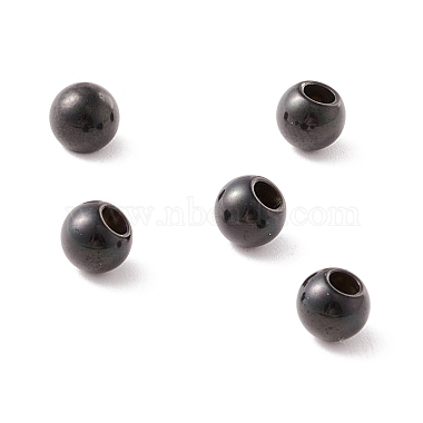 Electrophoresis Black Round 202 Stainless Steel Beads
