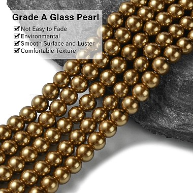Eco-Friendly Dyed Glass Pearl Beads Strands(HY-A008-6mm-RB090)-3