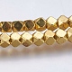 Electroplate Non-magnetic Synthetic Hematite Bead Strands(G-K237-08I)-3