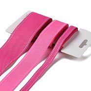 9 Yards 3 Styles Polyester Ribbon, for DIY Handmade Craft, Hair Bowknots and Gift Decoration, Pink Color Palette, Deep Pink, 3/8~1-5/8 inch(10~40mm) about 3 yards/style(SRIB-C002-02B)
