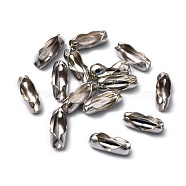 Brass Ball Chain Connectors, Platinum, 7.5x2.5mm, Hole: 0.8mm, Fit for 2mm ball chain(X-EC309-2NF)