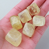 100g Cube Natural Citrine Beads, for Aroma Diffuser, Wire Wrapping, Wicca & Reiki Crystal Healing, Display Decorations, 15~20x15~20x15~20mm.(PW-WG54827-02)