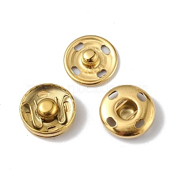Ion Plating(IP) 202 Stainless Steel Snap Buttons, Garment Buttons, Sewing Accessories, Golden, 12x4.5mm(BUTT-I017-01B-G)