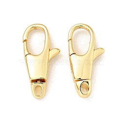 Brass Swivel Lobster Claw Clasps, for Jewelry Making Findings, Cadmium Free & Lead Free, Long-Lasting Plated, Real 18K Gold Plated, 14.5x7x3mm, Hole: 1.2mm(KK-G416-48G)