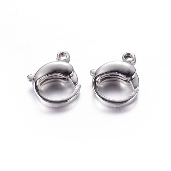 304 Stainless Steel Lobster Claw Clasps, 10x12mm