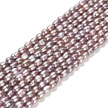 Rosy Brown Rice Pearl Beads