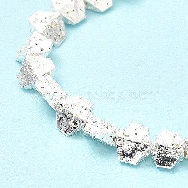 Electroplated Natural Lava Rock Beads Strands(G-G984-13S)-4