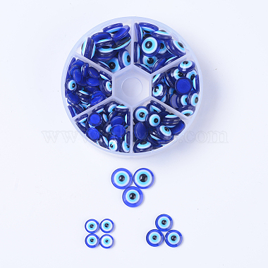 Blue Half Round Resin Cabochons