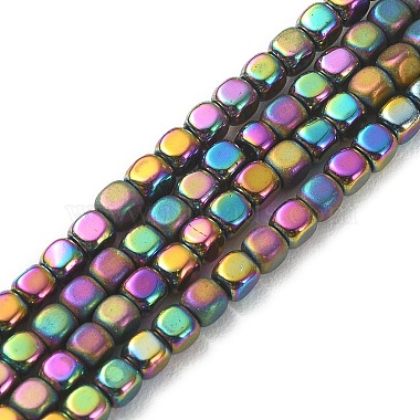 Vacuum Plating Electroplate Non-magnetic Synthetic Hematite Beads Strands(G-YW0001-48C)-2
