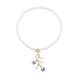 Starfish and Shell Pendant Necklace with Grade A Natural Pearl for Women(NJEW-JN03799)-1