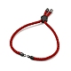 Наполовину готовые браслеты-слайдеры из скрученной миланской веревки(FIND-G032-01B-14)-2