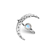 Natural Moonstone with Crescent Moon Open Cuff Ring(PW23031684096)-1