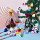 72Pcs 12 Colors Woolen Crochet Mini Hat with Double Pom Pom Ball(DIY-NB0008-90)-5