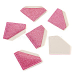 Glitter Imitation Leather Book Corner Protectors, Diamond Shape, Hot Pink, 52x71.5x2mm(AJEW-TAC0038-03C)