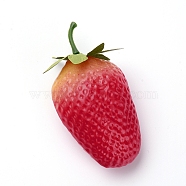 Foam Balls Decoration, Imitation Fruit, Strawberry, for Showcase & Photography Props, Red, 83x41x31mm(AJEW-WH0182-07)