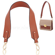 PU Leather Bag Straps, Wide Bag Handles, with Zinc Alloy Swivel Clasps, Purse Making Accessories, Saddle Brown, 64x3.9x1.1cm(DIY-WH0502-35A)