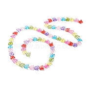Acrylic Handmade Beaded Chains, Butterfly, Colorful, 16x15x5.5mm, about 3.28 Feet(1m)/Strand(AJEW-JB01083)