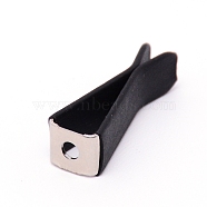 Magnetic Ferromanganese Iron & Plastic Clip, For Automobiles Accessories, Black, 28x9x8mm(AJEW-WH0188-68)