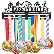 Iron Medal Hanger Holder Display Wall Rack, with Screws, Basketball, 150x400mm(ODIS-WH0021-765)