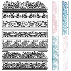 Custom PVC Plastic Clear Stamps, for DIY Scrapbooking, Photo Album Decorative, Cards Making, Stamp Sheets, Film Frame, Sea Wave, 160x110x3mm(DIY-WH0439-0322)