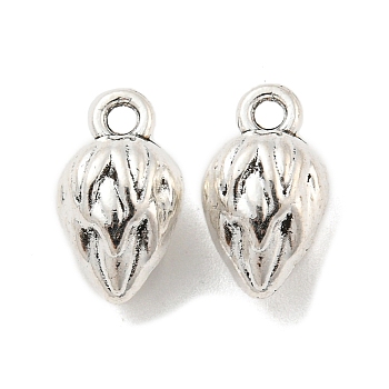 Tibetan Style Alloy Charms, Cadmium Free & Lead Free, Cone, Antique Silver, 13x7.5x7mm, Hole: 1.6mm, about 625Pcs/1000G