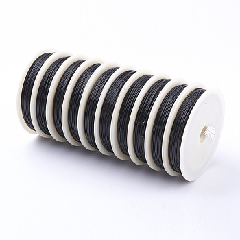 Tiger Tail Wire, Nylon-coated Stainless Steel, Black, 18 Gauge, 1.0mm, about 32.8 Feet(10m)/roll