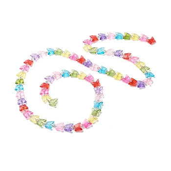 Acrylic Handmade Beaded Chains, Butterfly, Colorful, 16x15x5.5mm, about 3.28 Feet(1m)/Strand