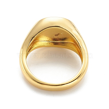 Brass Signet Ring for Women(RJEW-E058-01G-04)-3