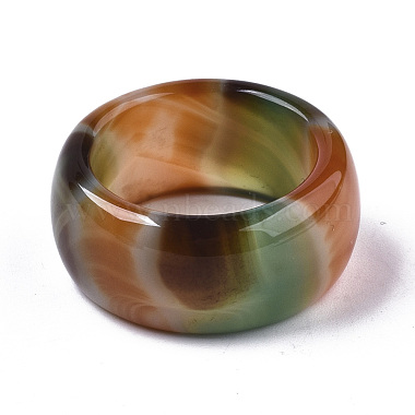 Естественный агат кольца(G-N0326-035)-3
