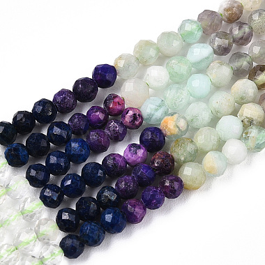 Natural & Synthetic Mixed Gemstone Beads Strands(G-D080-A01-02-18)-4