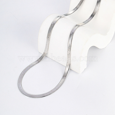 Stainless Steel Herringbone Chain Necklace for Women(NW8434-2)-2