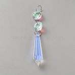 Crystal Glass Hanging Sun Catcher, Rainbow Maker, for Garden & Home Decoration, Cone, 101mm(AJEW-TAC0040-11B)