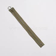 Resin Close End Zippers, Garment Accessories, for Sewing Purse Bags Crafts, Olive Drab, 280x29x2mm(FIND-WH0052-44G)